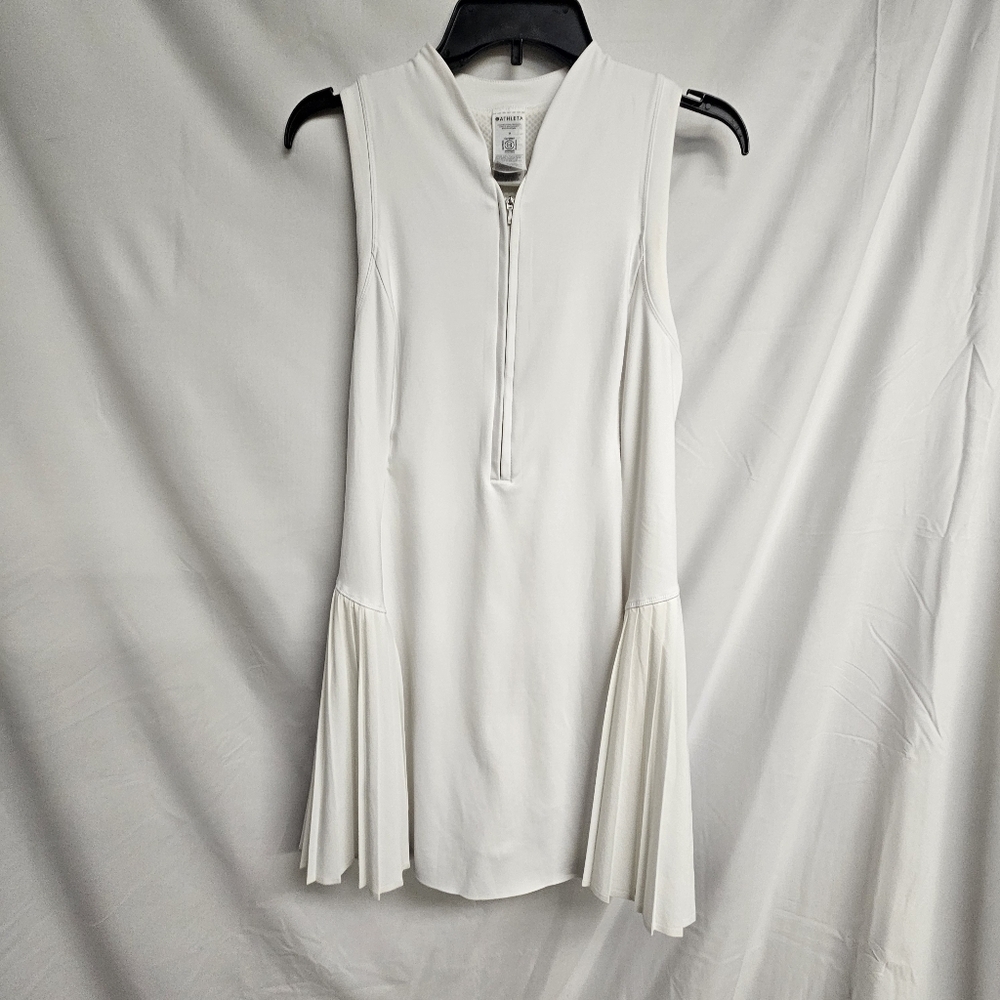 Athleta Advantage Dress Size Medium White Tennis Compression #534796 MSRP $139